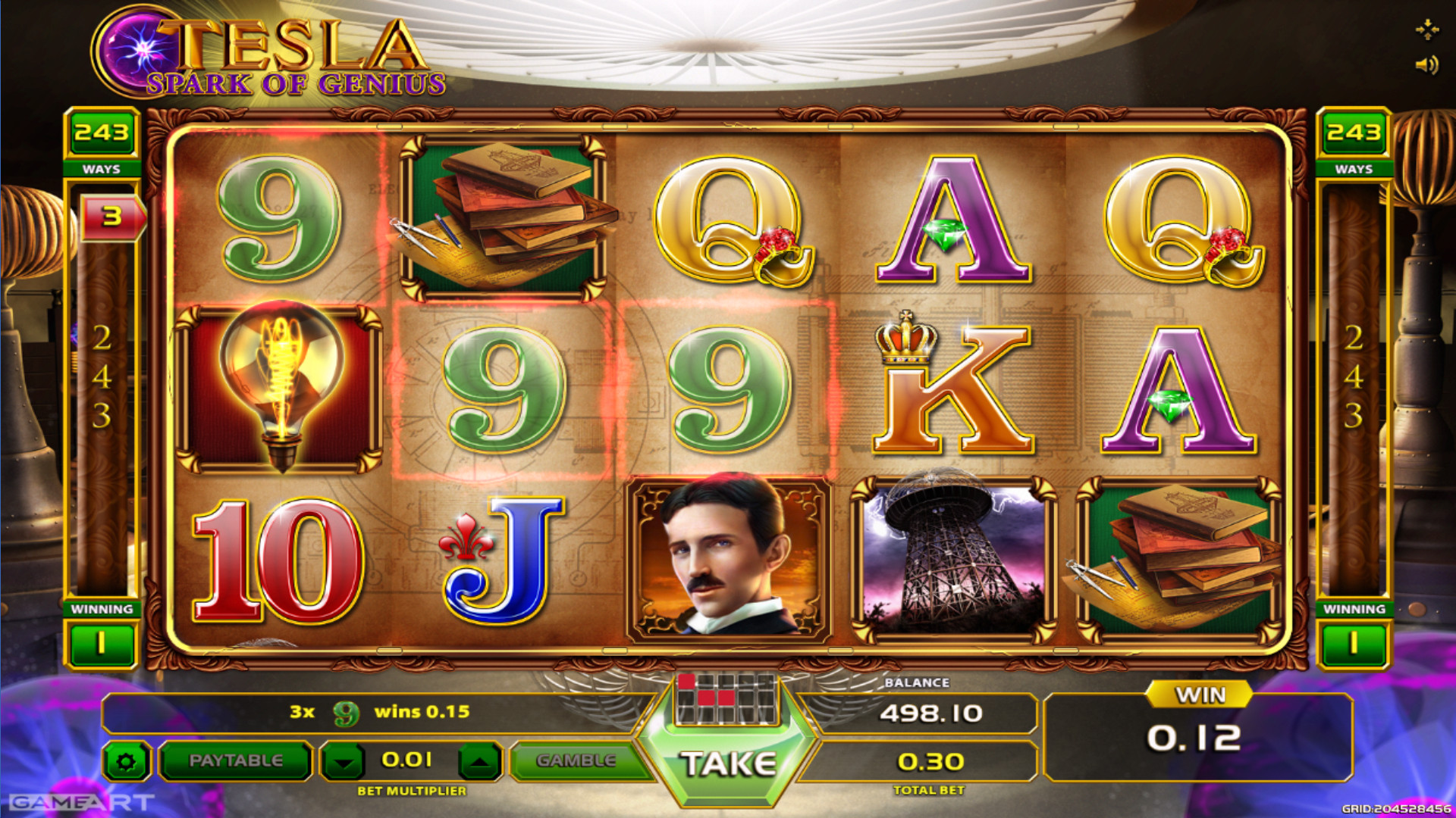 Игровой автомат о Николе Тесле